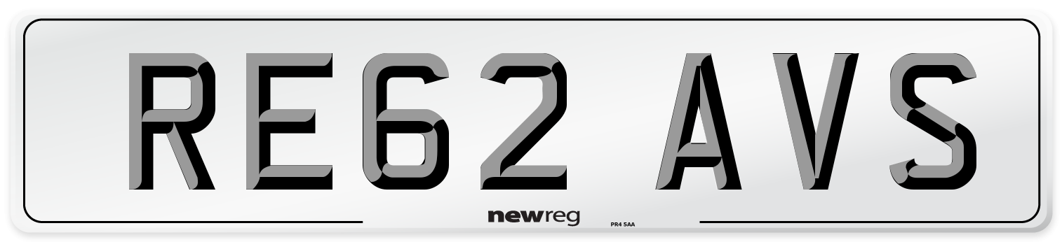 RE62 AVS Number Plate from New Reg